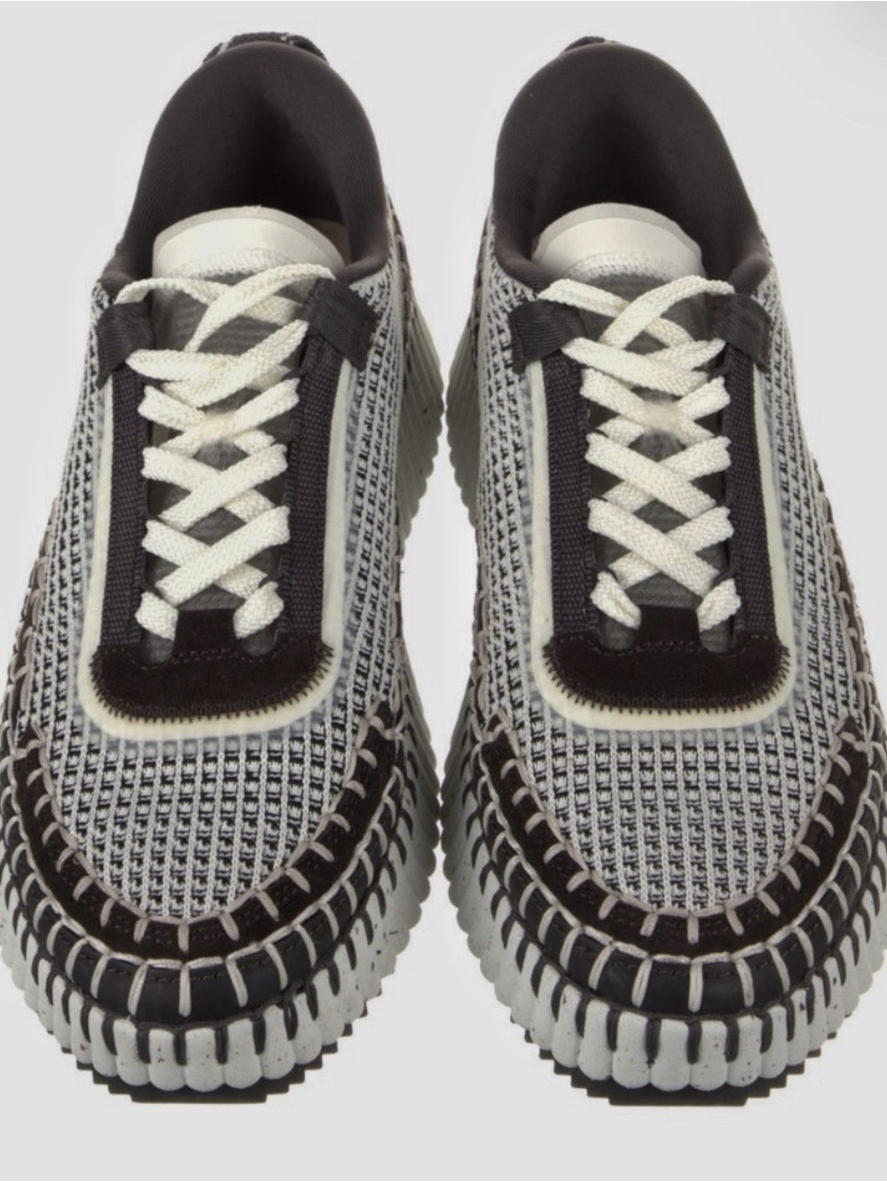 Chloe Nama Mesh Sneaker Black/Brown/White Size36 NWT